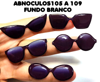 Oculos RESINADOS ESCUROS FUNDO BRANCO - ABNOCULOS105 A 109