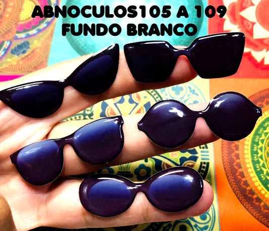 Oculos RESINADOS ESCUROS FUNDO BRANCO - ABNOCULOS105 A 109