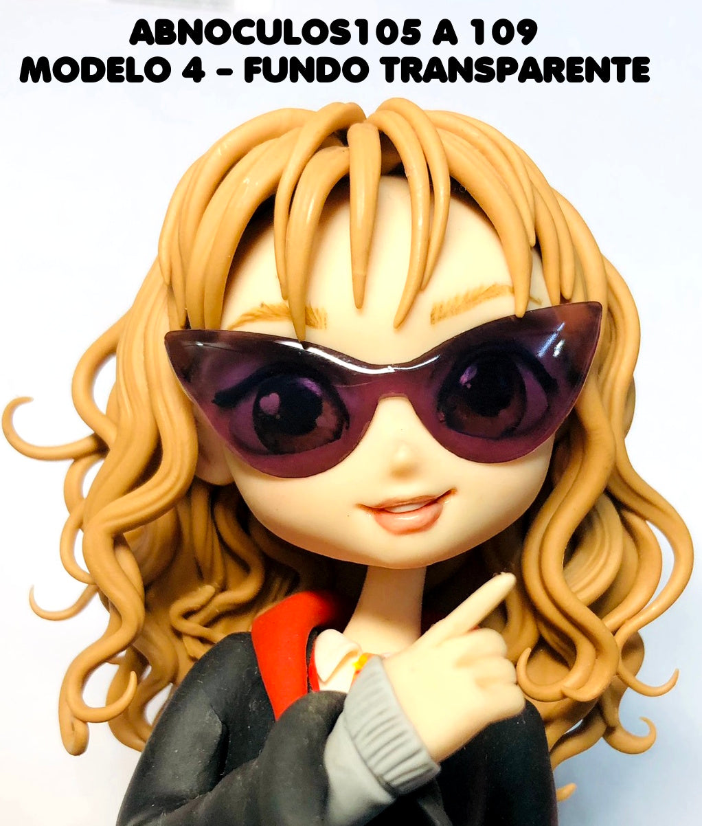 Oculos RESINADOS ESCUROS FUNDO TRANSPARENTE - ABNOCULOS105 A 109