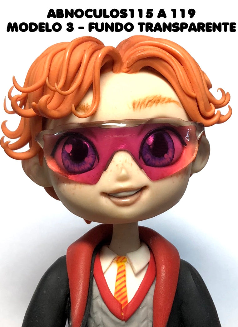 Oculos RESINADOS ESCUROS FUNDO TRANSPARENTE - ABNOCULOS115 A 119