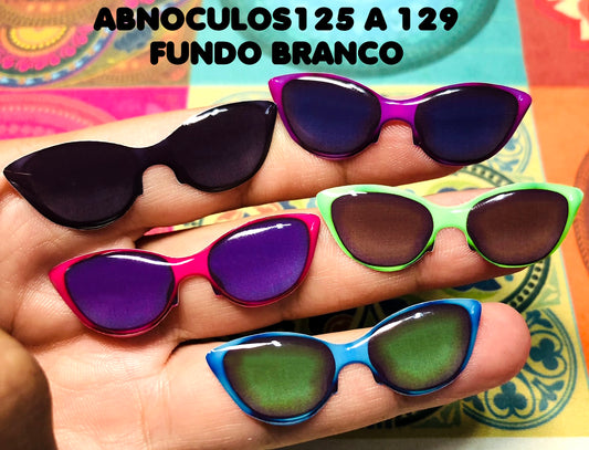 Oculos RESINADOS ESCUROS FUNDO BRANCO - ABNOCULOS125 A 129