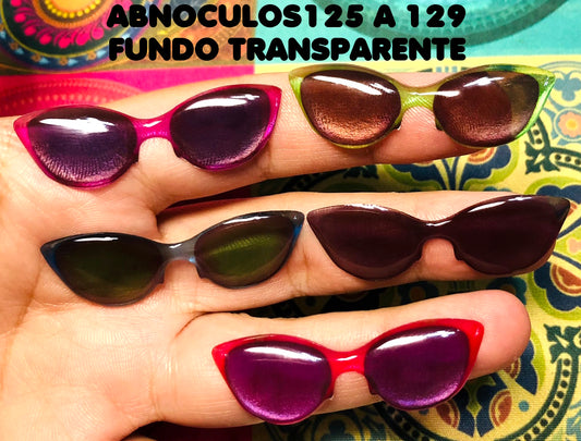 Oculos RESINADOS ESCUROS FUNDO TRANSPARENTE- ABNOCULOS125 A 129