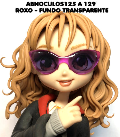 Oculos RESINADOS ESCUROS FUNDO TRANSPARENTE- ABNOCULOS125 A 129