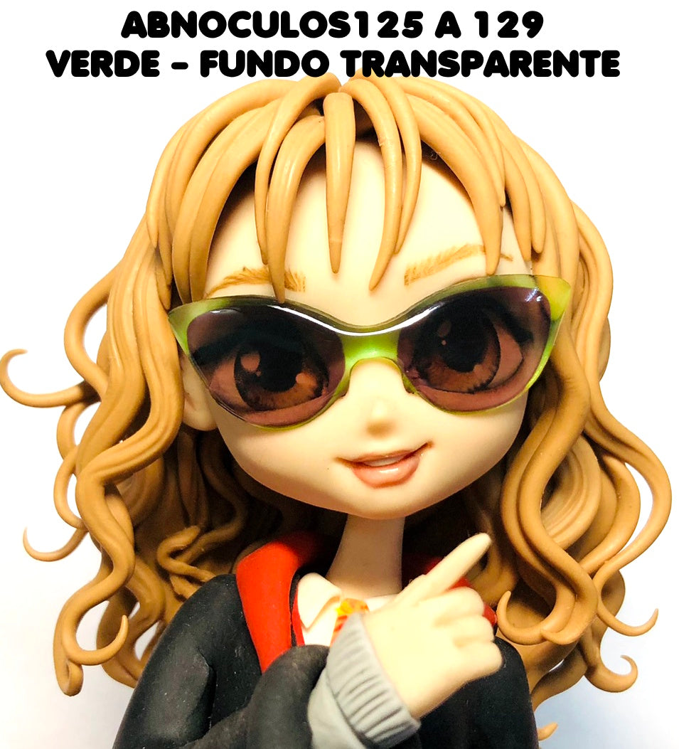 Oculos RESINADOS ESCUROS FUNDO TRANSPARENTE- ABNOCULOS125 A 129