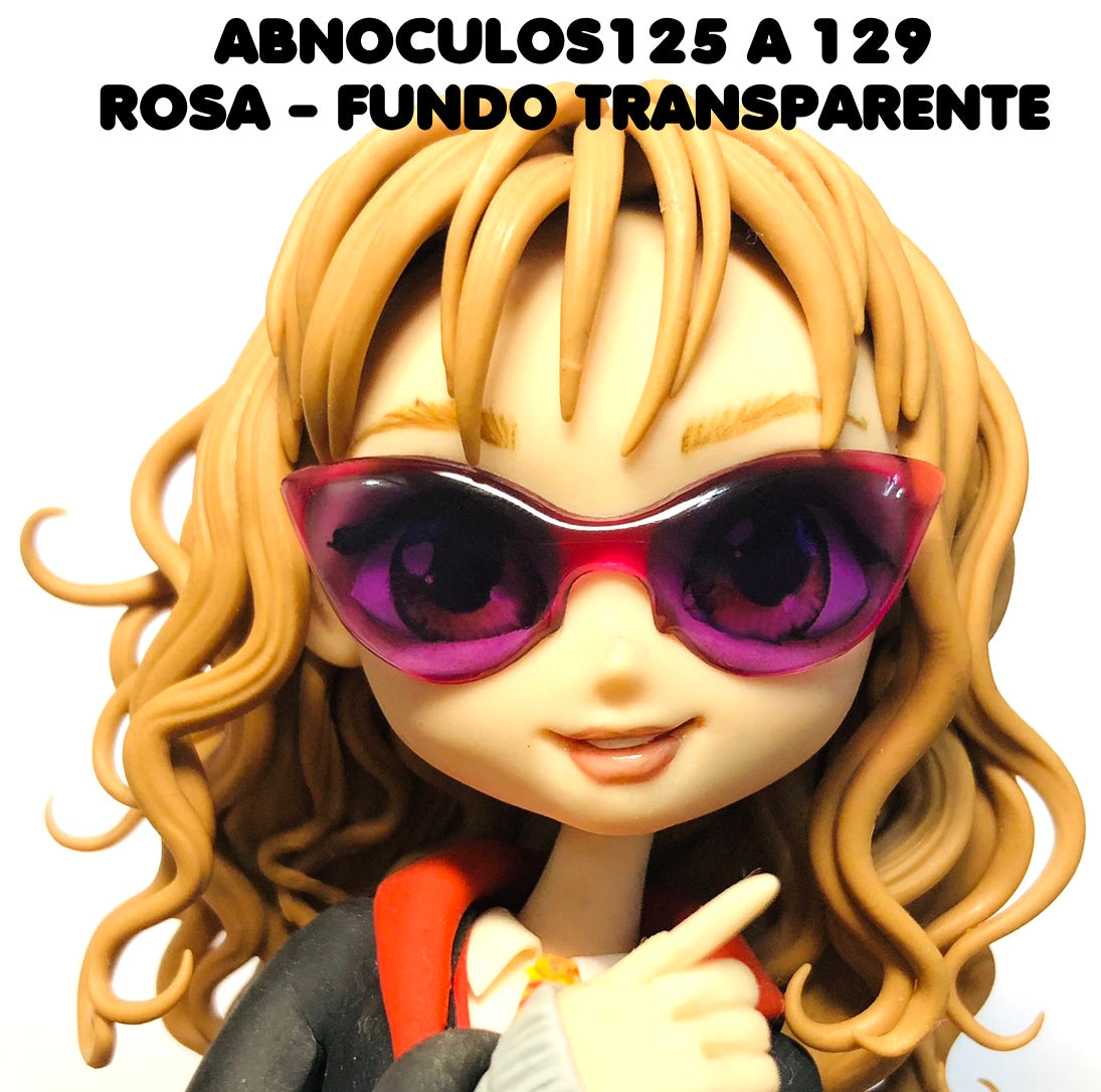 Oculos RESINADOS ESCUROS FUNDO TRANSPARENTE- ABNOCULOS125 A 129
