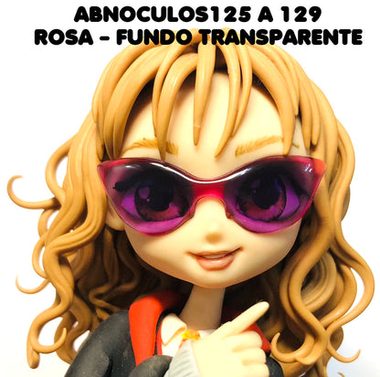 Oculos RESINADOS ESCUROS FUNDO TRANSPARENTE- ABNOCULOS125 A 129