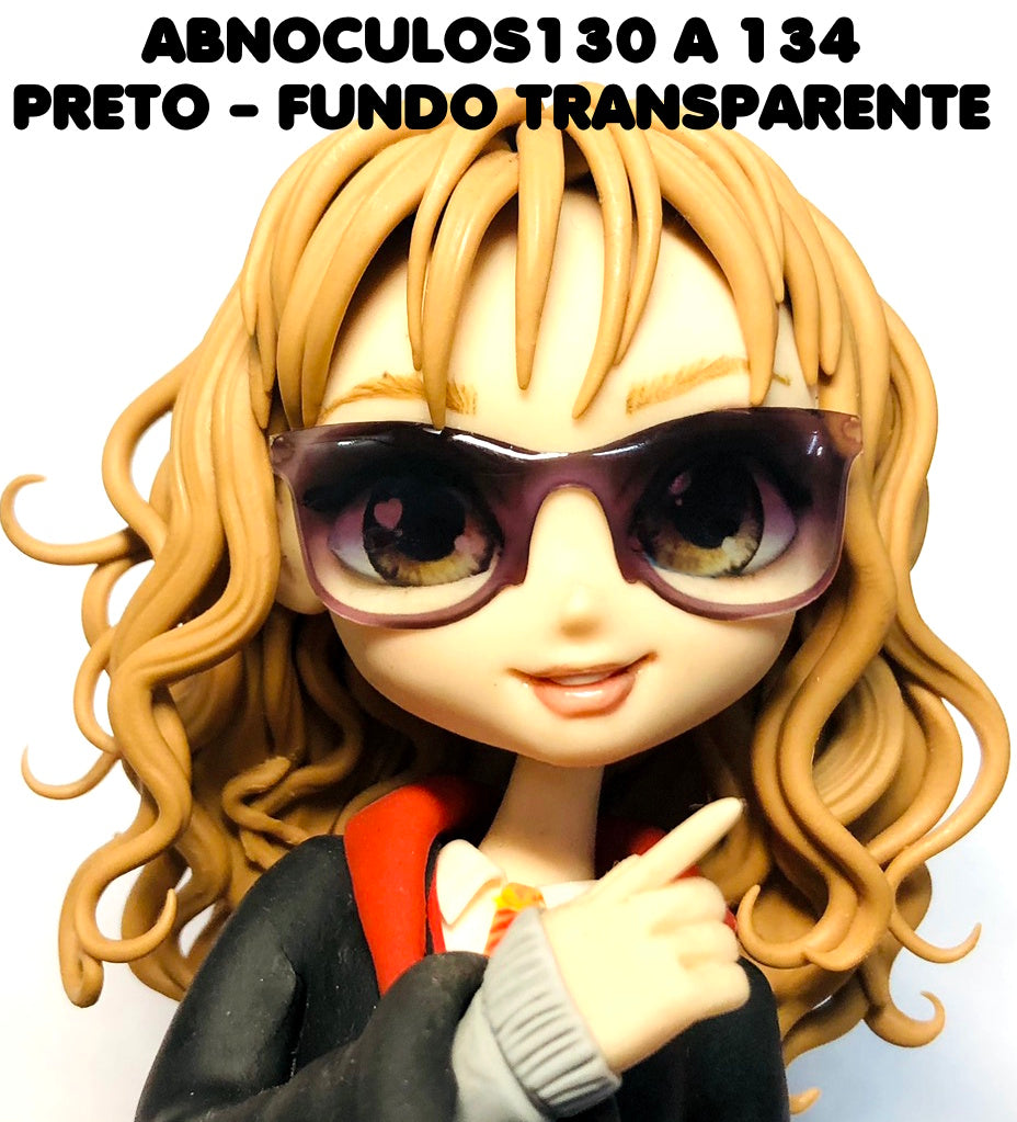 Oculos RESINADOS ESCUROS FUNDO TRANSPARENTE- ABNOCULOS130 A 134