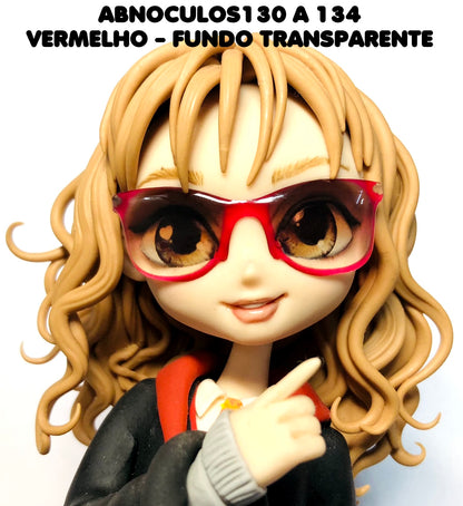Oculos RESINADOS ESCUROS FUNDO TRANSPARENTE- ABNOCULOS130 A 134