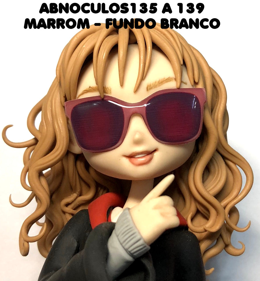 Oculos RESINADOS ESCUROS FUNDO BRANCO - ABNOCULOS135 A 139