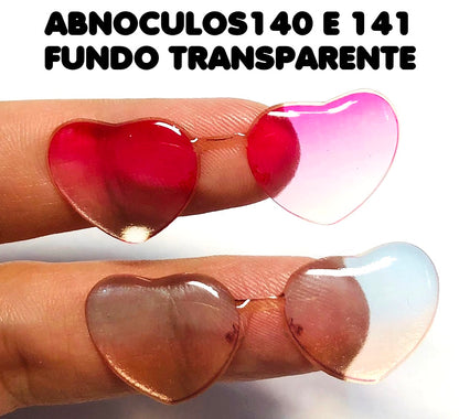 Oculos RESINADOS ESCUROS FUNDO BRANCO - ABNOCULOS140 E 141