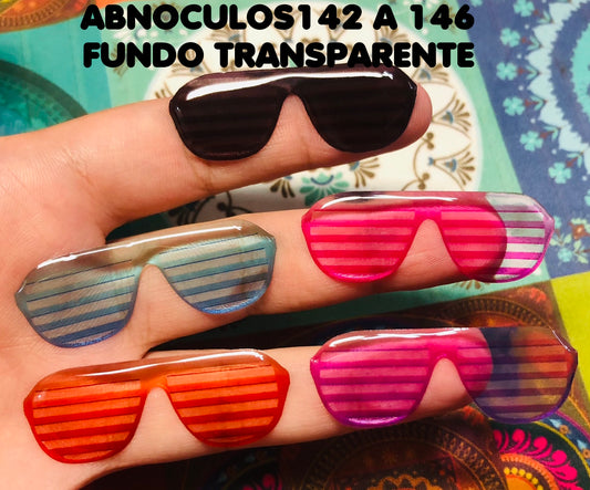 Oculos RESINADOS ESCUROS FUNDO TRANSPARENTE- ABNOCULOS142 A 146