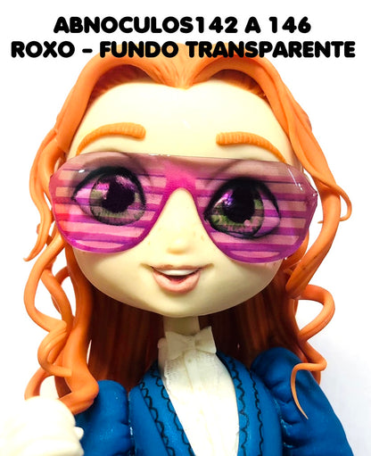 Oculos RESINADOS ESCUROS FUNDO TRANSPARENTE- ABNOCULOS142 A 146