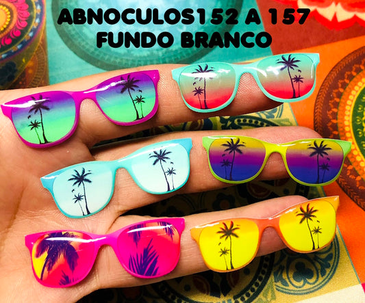 Oculos RESINADOS ESCUROS FUNDO BRANCO - ABNOCULOS152 A 157
