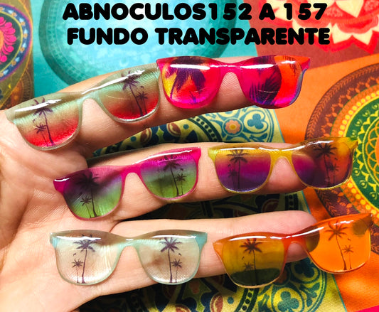 Oculos RESINADOS ESCUROS FUNDO TRANSPARENTE- ABNOCULOS152 A 157