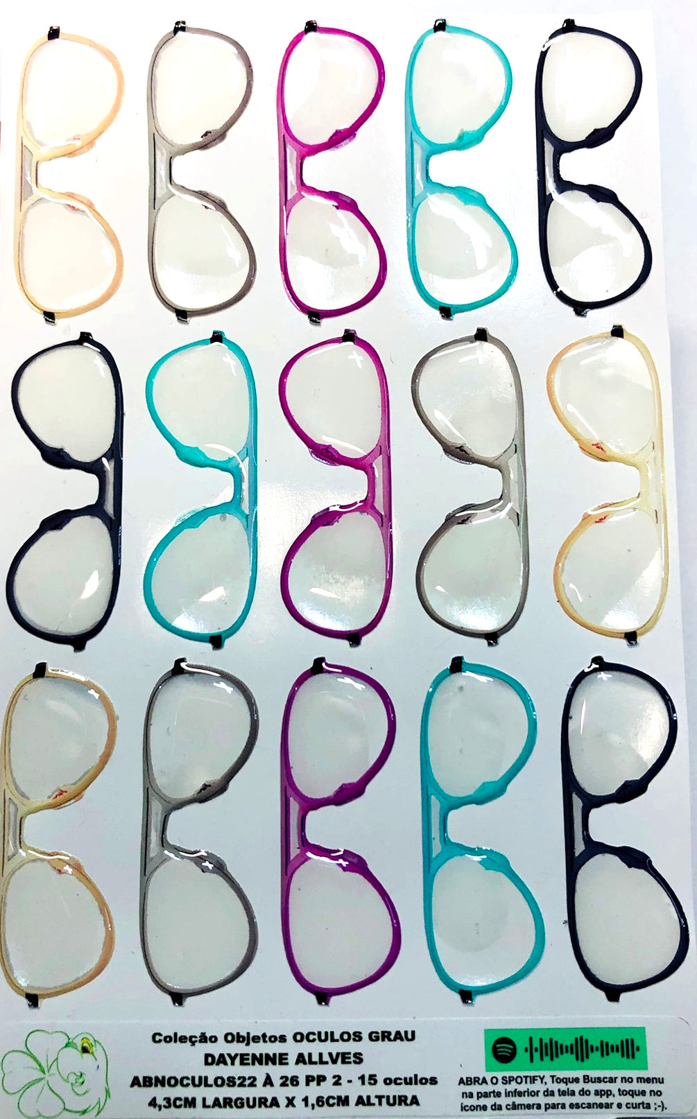 Oculos RESINADOS GRAU - ABNOCULOS22 A 26