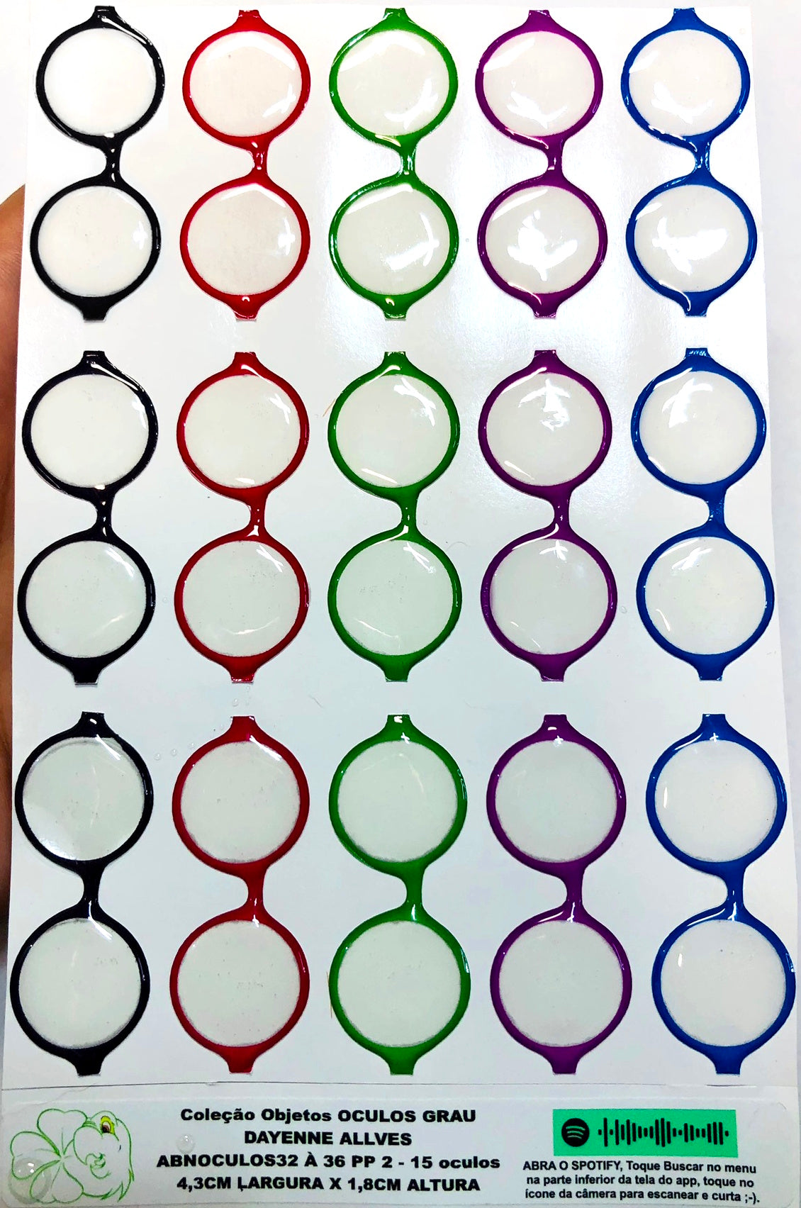 Oculos RESINADOS GRAU - ABNOCULOS32 A 36