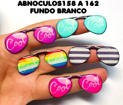 Oculos RESINADOS ESCUROS FUNDO BRANCO - ABNOCULOS158 a 162