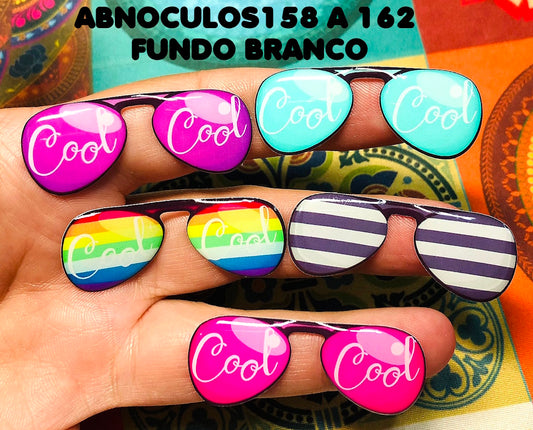 Oculos RESINADOS ESCUROS FUNDO BRANCO - ABNOCULOS158 a 162