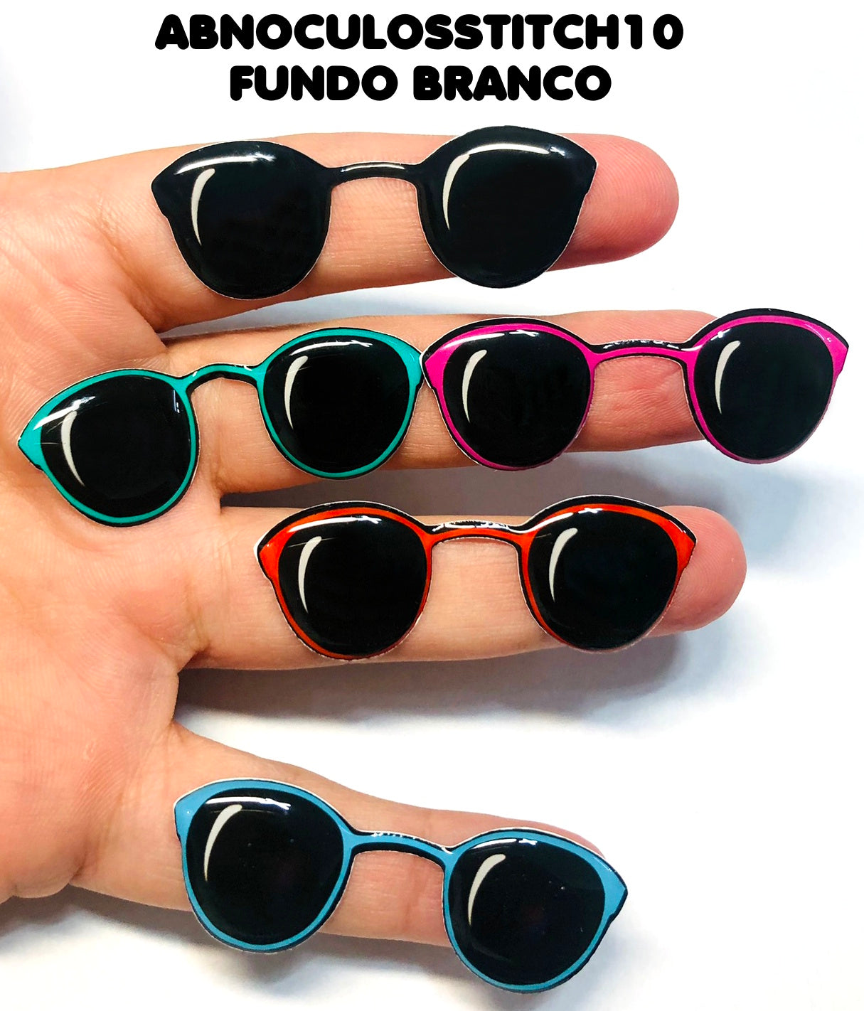 Oculos RESINADOS ESCUROS FUNDO BRANCO - ABNOCULOSSTITCH10