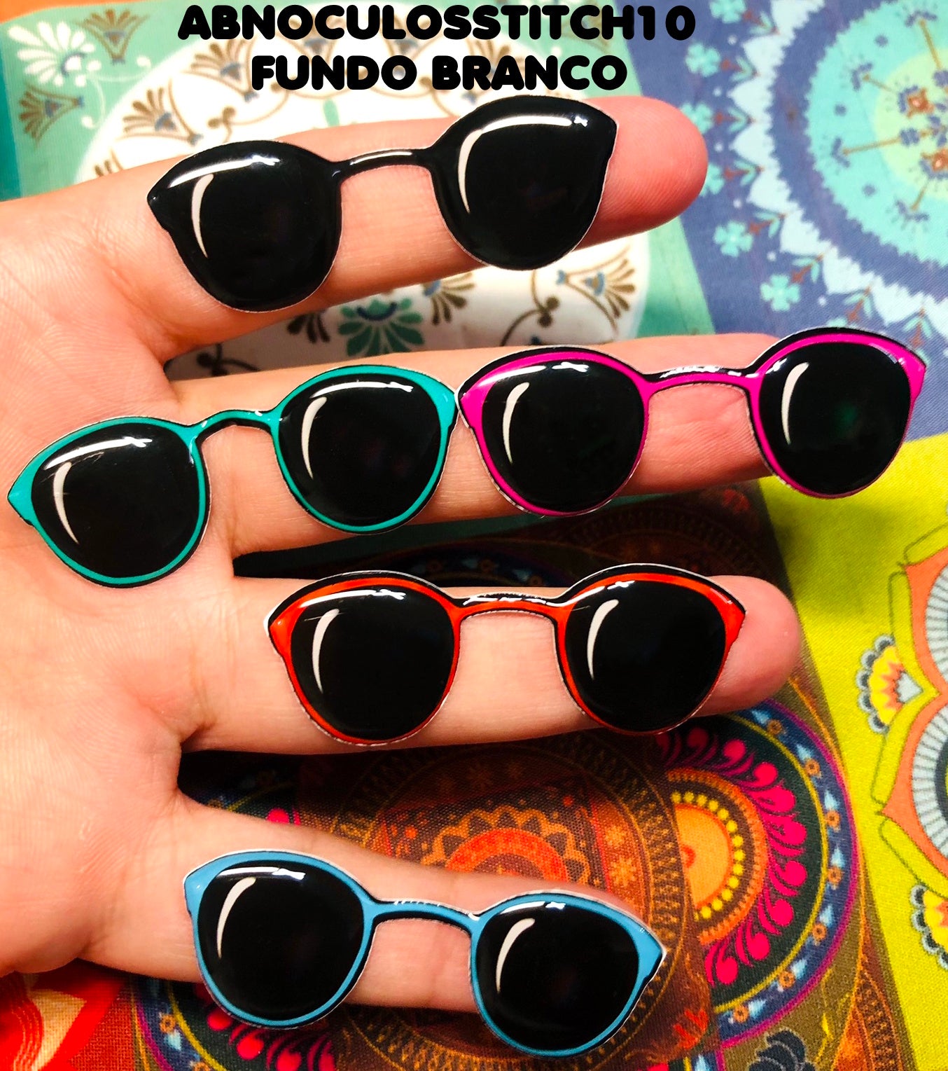 Oculos RESINADOS ESCUROS FUNDO BRANCO - ABNOCULOSSTITCH10