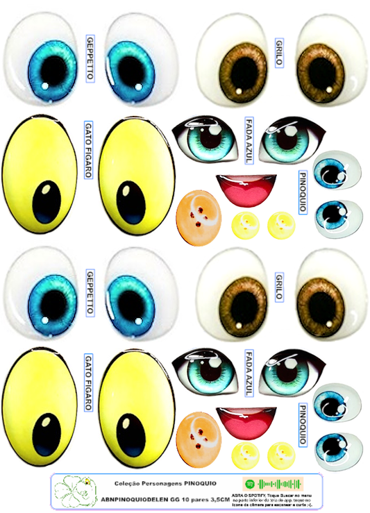 Olhos RESINADOS ABNPINOQUIODELEN