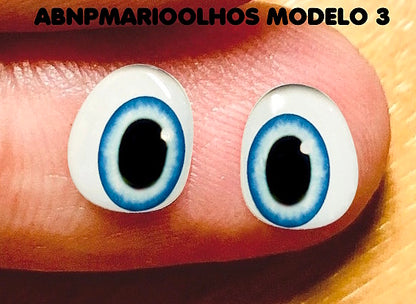 Olhos RESINADOS ABNPMARIOOLHOS MARIO BROS