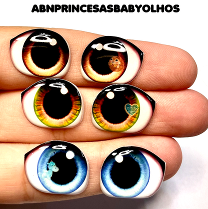 Olhos RESINADOS PRINCESAS ABNPRINCESASBABYOLHOS