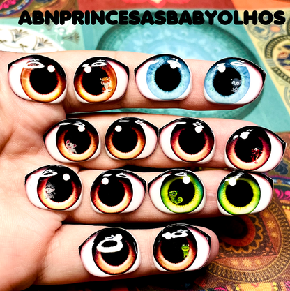 Olhos RESINADOS PRINCESAS ABNPRINCESASBABYOLHOS