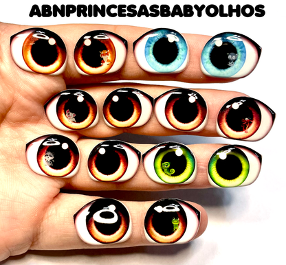 Olhos RESINADOS PRINCESAS ABNPRINCESASBABYOLHOS