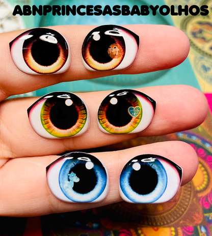 Olhos RESINADOS PRINCESAS ABNPRINCESASBABYOLHOS
