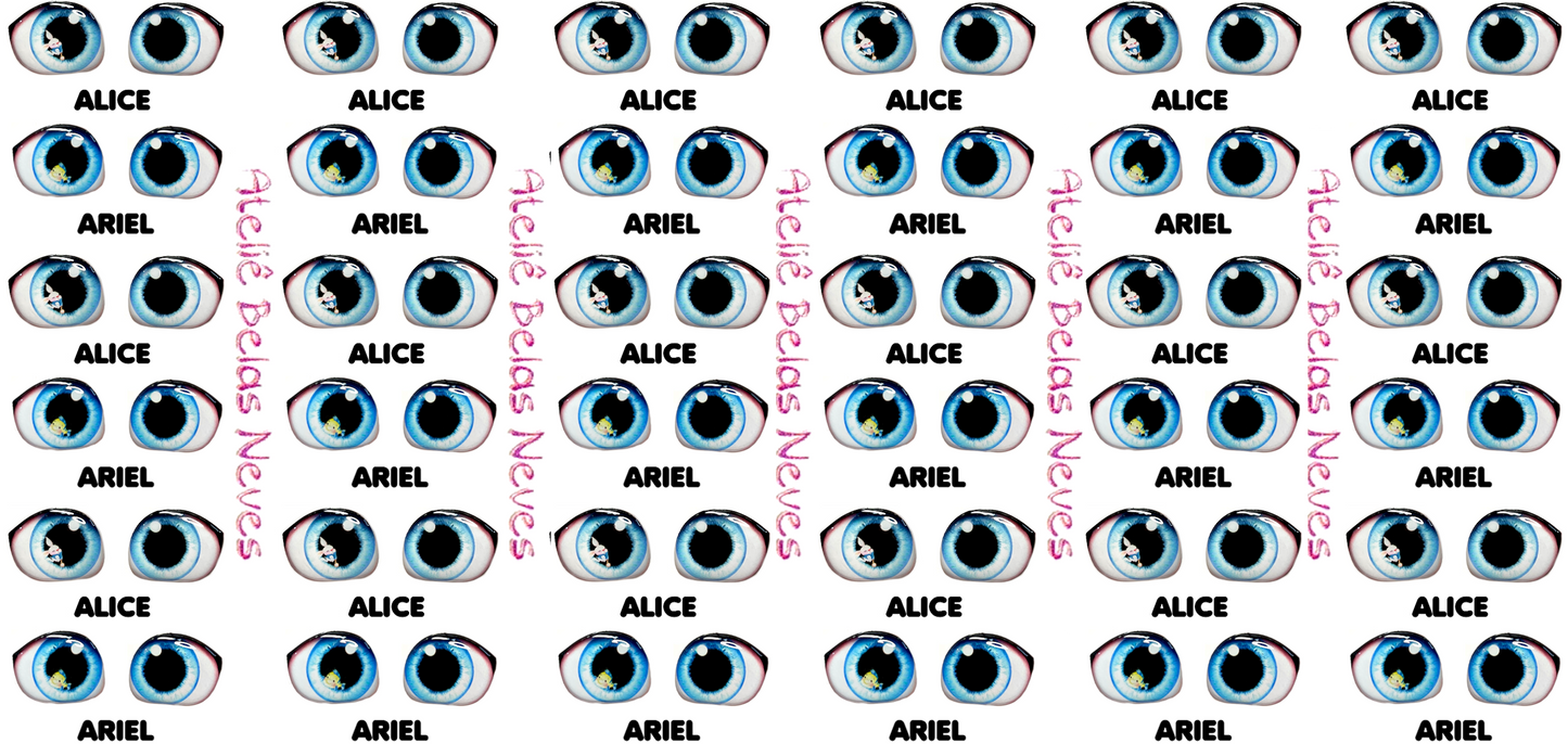 Olhos RESINADOS PRINCESAS ABNPRINCESASBABYOLHOS