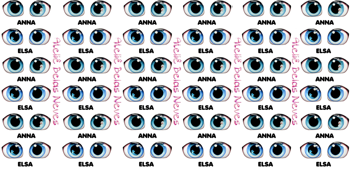Olhos RESINADOS PRINCESAS ABNPRINCESASBABYOLHOS