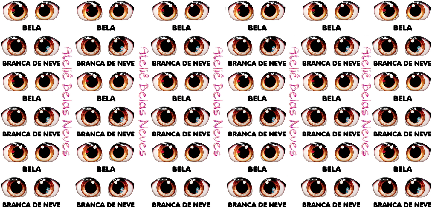 Olhos RESINADOS PRINCESAS ABNPRINCESASBABYOLHOS