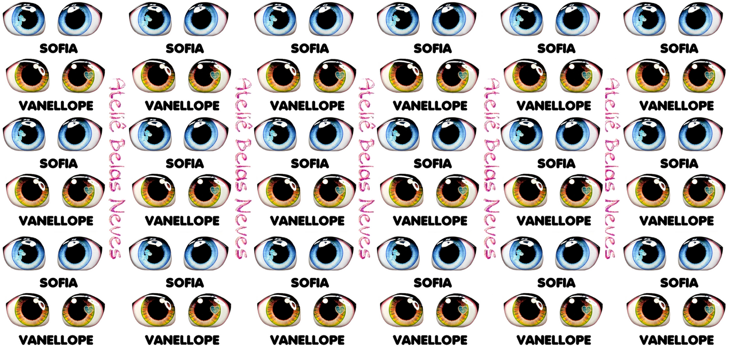 Olhos RESINADOS PRINCESAS ABNPRINCESASBABYOLHOS