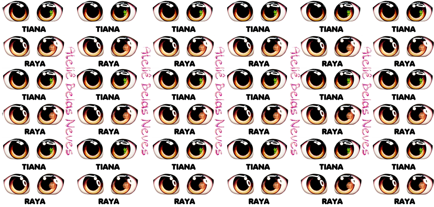 Olhos RESINADOS PRINCESAS ABNPRINCESASBABYOLHOS