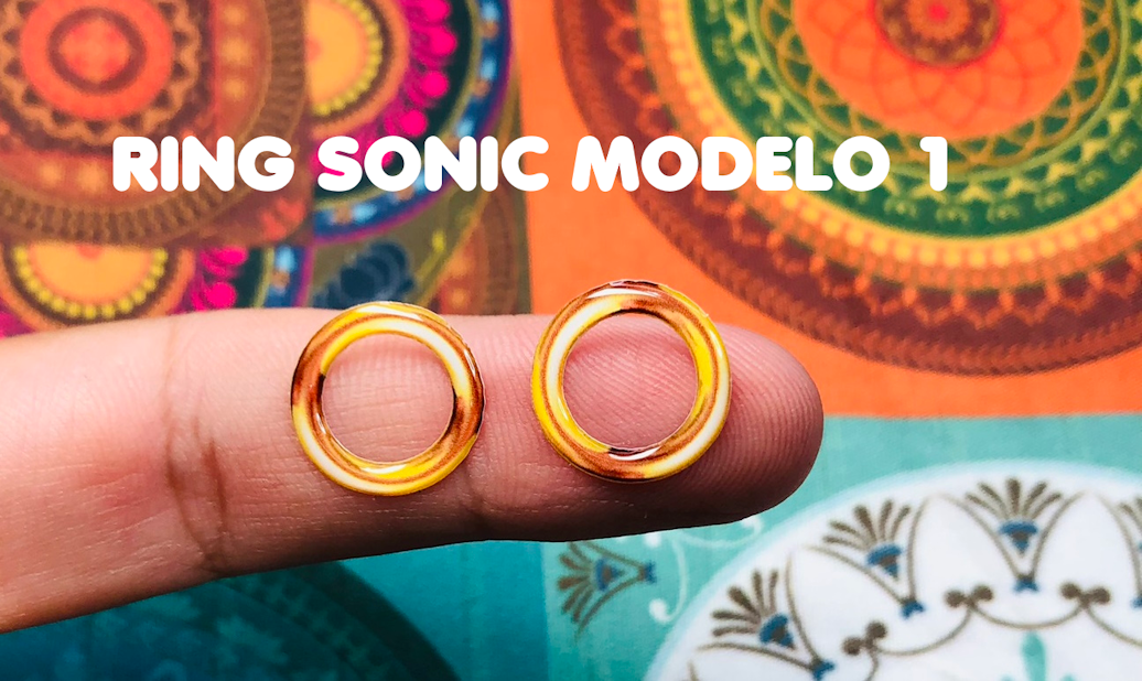 Apliques RESINADOS PERSONAGENS SONIC ABNPSONICRINGS