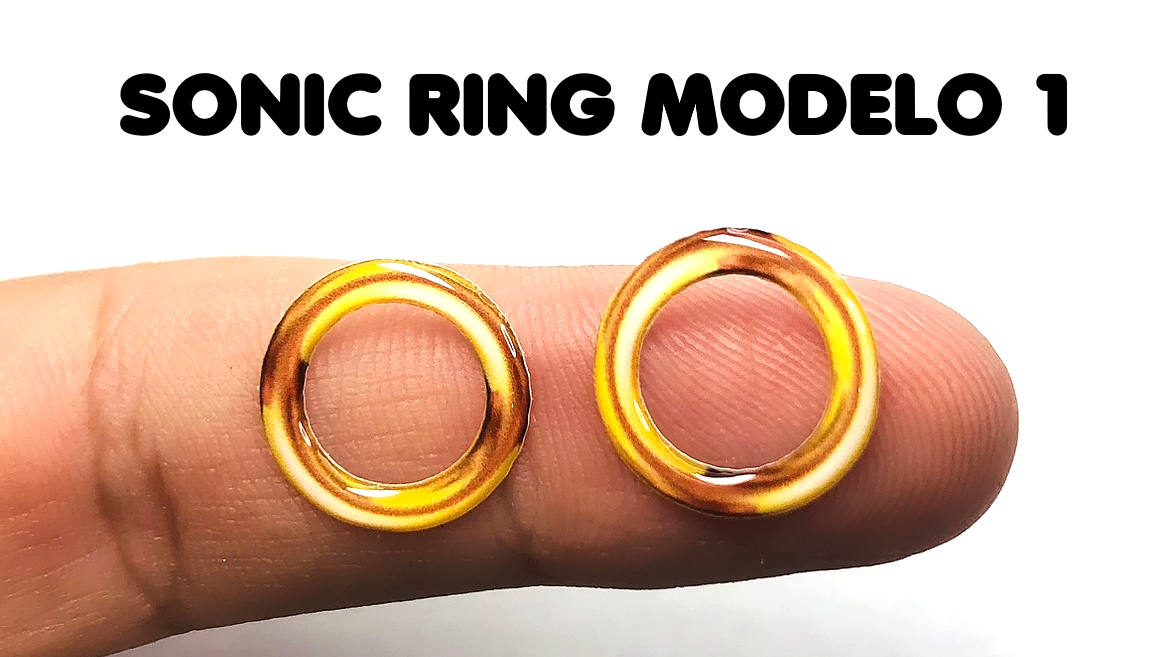 Apliques RESINADOS PERSONAGENS SONIC ABNPSONICRINGS