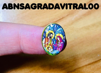 Apliques RESINADOS ABNIMAGENSVITRAIS JESUS DIVINO SAGRADA