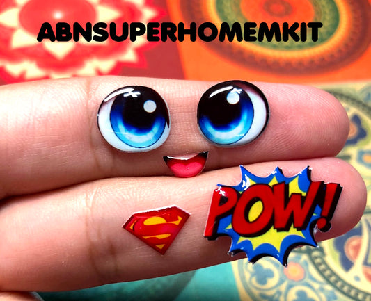 KIT RESINADOS Rostos e elementos SUPER HOMEM ABNSUPERHOMEMKIT