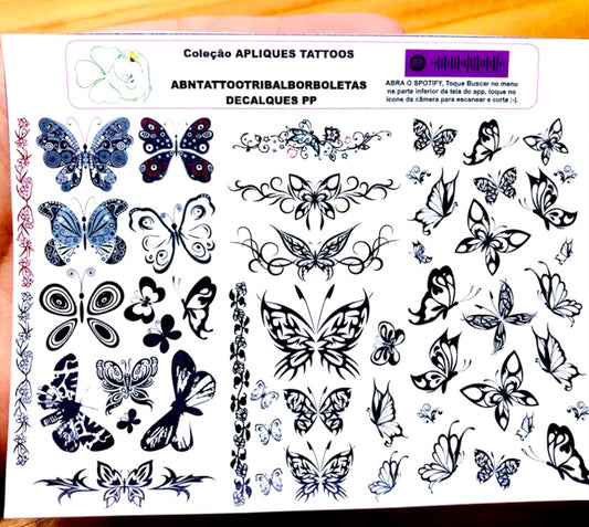 TATUAGENS ABNTATTOOTRIBALBORBOLETAS TRANSFER