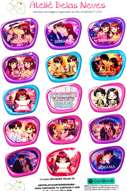 Apliques RESINADOS ABNTELASTVCARTOON - TV CARTOON