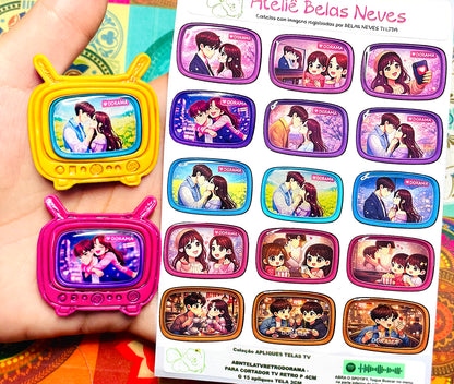 Apliques RESINADOS ABNTELASTVRETRO - TV RETRO