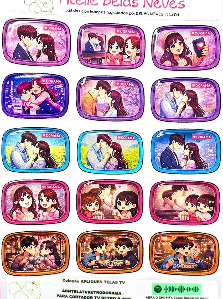 Apliques RESINADOS ABNTELASTVRETRO - TV RETRO