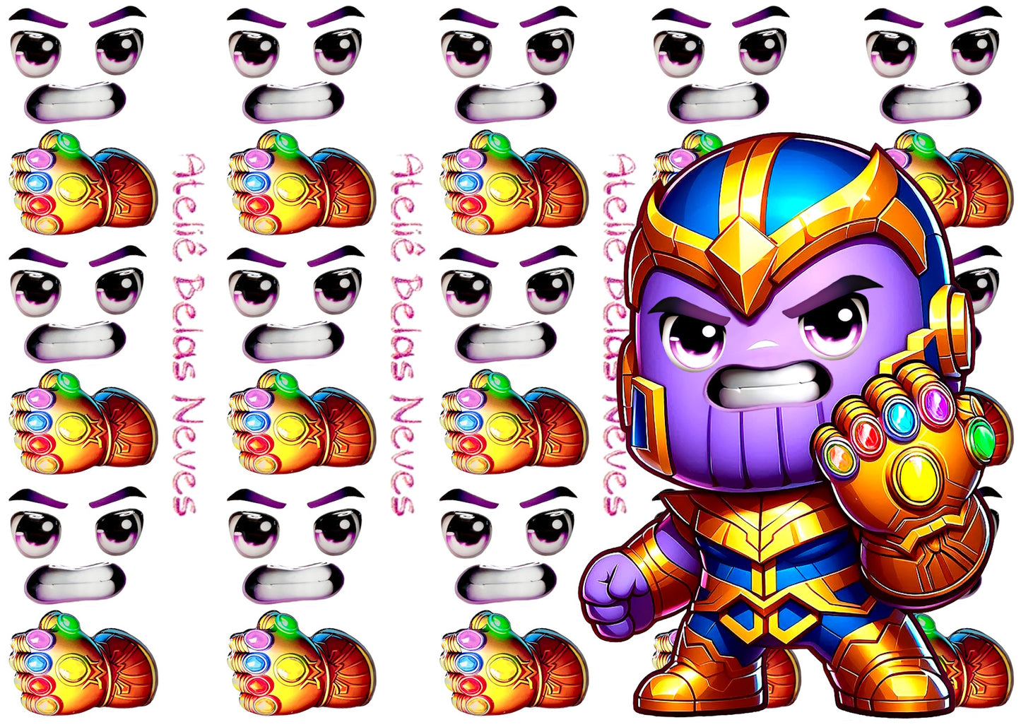KIT RESINADOS Rostos e elementos THANOS ABNTHANOSKIT