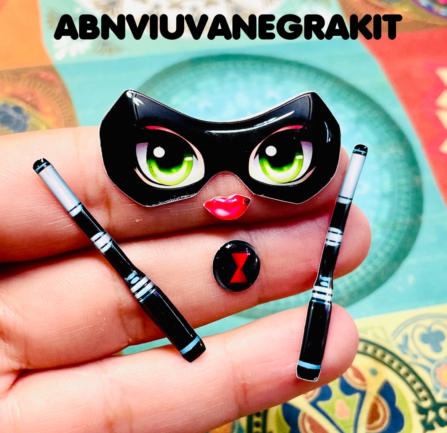 KIT RESINADOS Rostos e elementos VIUVA NEGRA ABNVIUVANEGRAKIT