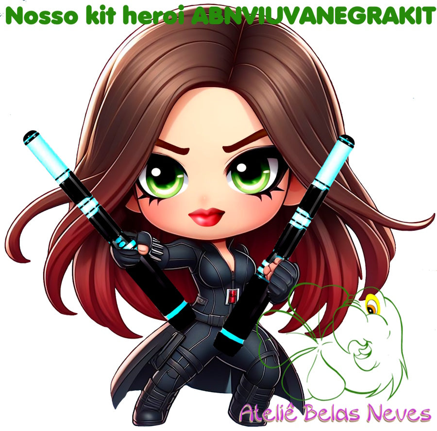KIT RESINADOS Rostos e elementos VIUVA NEGRA ABNVIUVANEGRAKIT