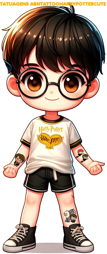 TATUAGENS ABNTATTOOHARRYPOTTERCUTE TRANSFER